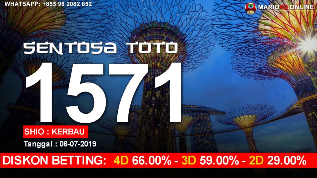 RESULT SENTOSA TOTO 06 JULI 2019