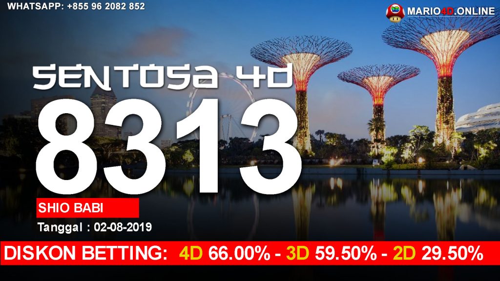 HASIL RESULT SENTOSA 4D 02 AGUSTUS 2019