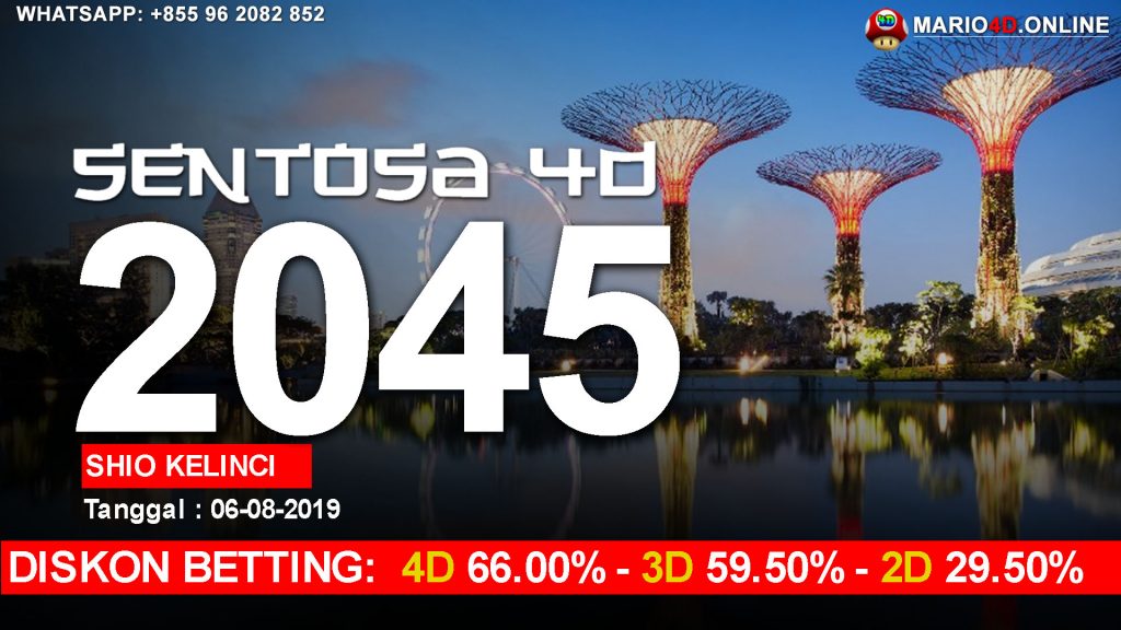 HASIL RESULT SENTOSA 4D 06 AGUSTUS 2019