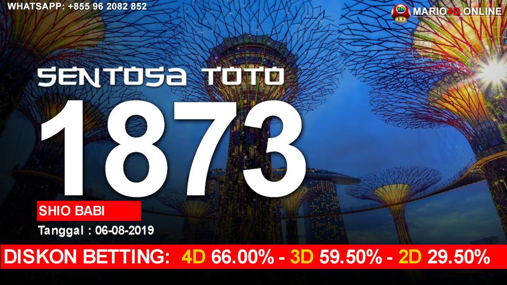 HASIL RESULT SENTOSA TOTO 06 AGUSTUS 2019