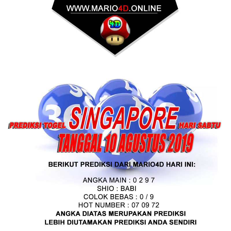 PREDIKSI SINGAPORE POOLS 10 AGUSTUS