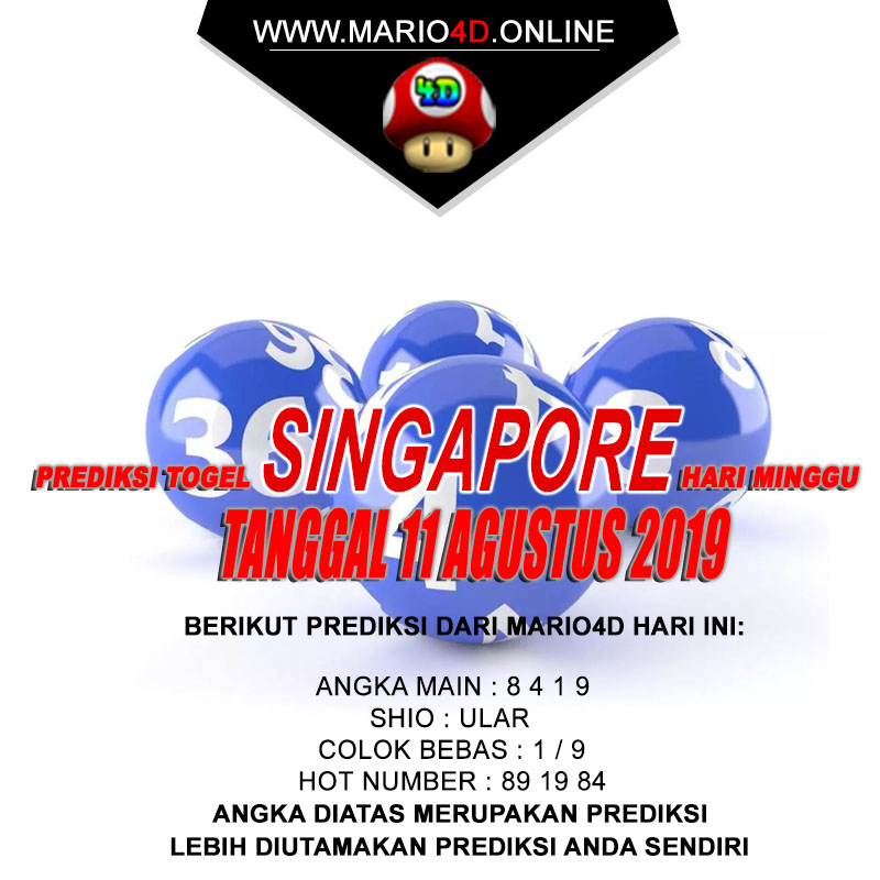 PREDIKSI SINGAPORE POOLS 11 AGUSTUS