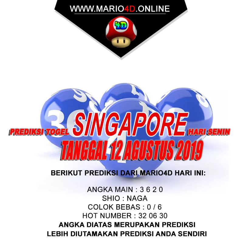 PREDIKSI SINGAPORE POOLS 12 AGUSTUS