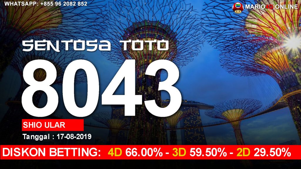 RESULT SENTOSA TOTO 17 AGUSTUS