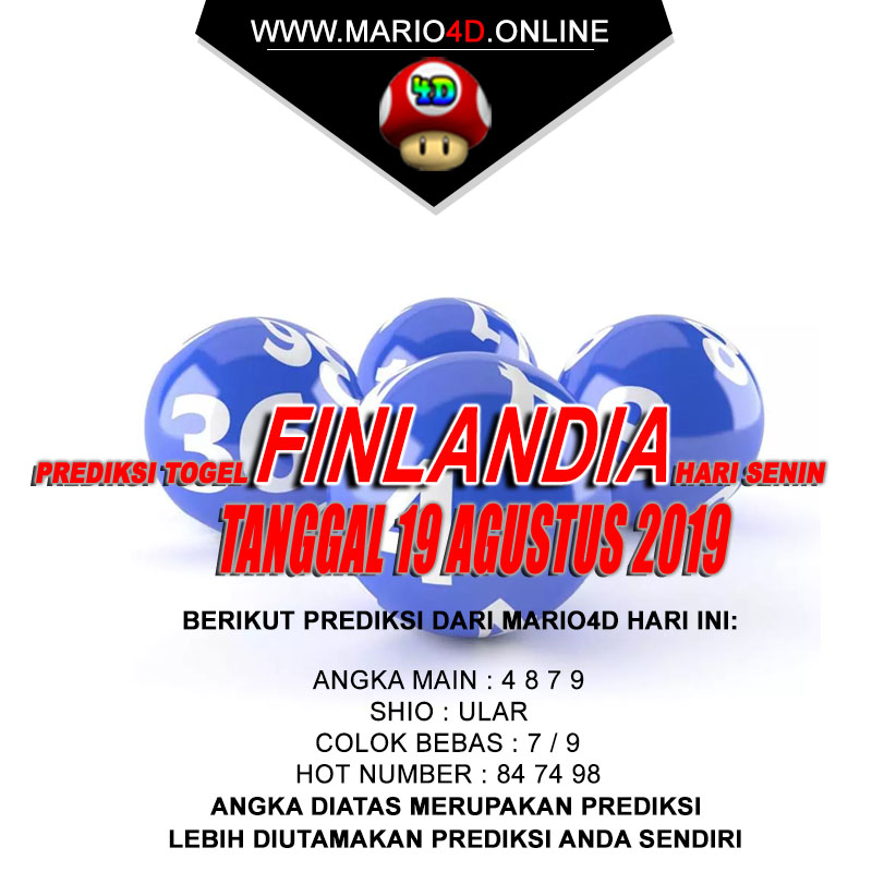 PREDIKSI FINLANDIA LOTTERY 19 AGUSTUS