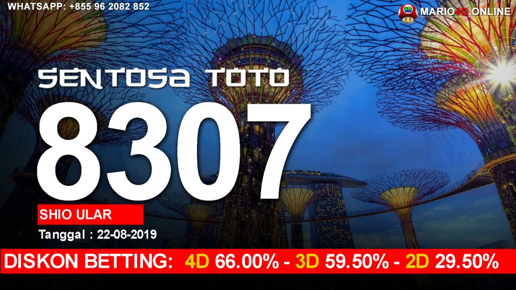 RESULT SENTOSA TOTO 22 AGUSTUS