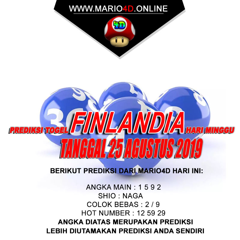 PREDIKSI FINLANDIA LOTTERY 25 AGUSTUS