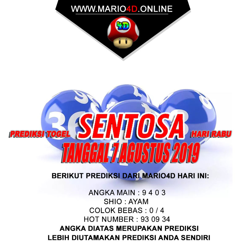 PREDIKSI SENTOSA POOLS 7 AGUSTUS