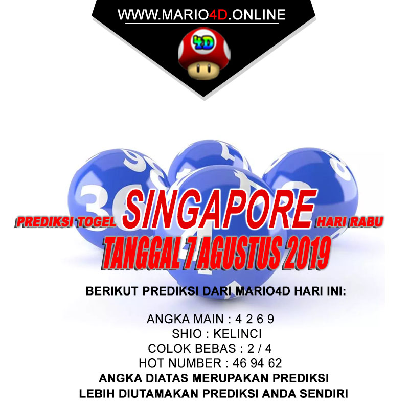 PREDIKSI SINGAPORE POOLS 7 AGUSTUS