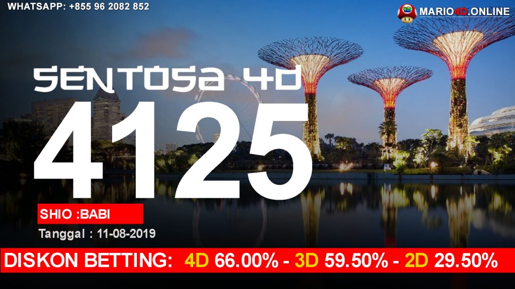 RESULT SENTOSA 4D POOLS 11 AGUSTUS 2019