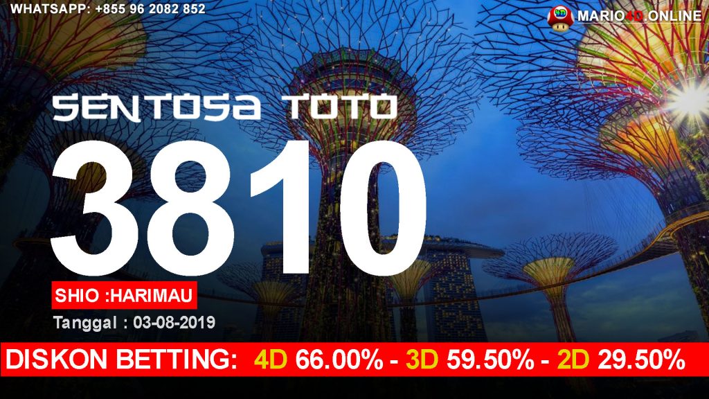 RESULT SENTOSA TOTO POOLS 03 AGUSTUS 2019