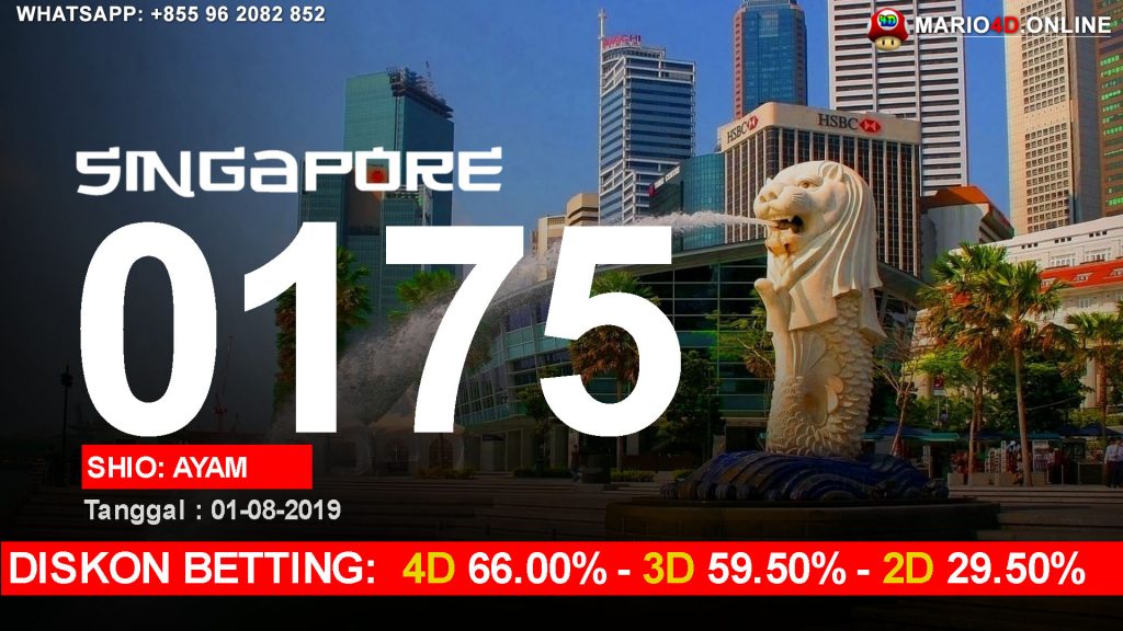 RESULT SINGAPORE POOLS 01 AGUSTUS 2019.