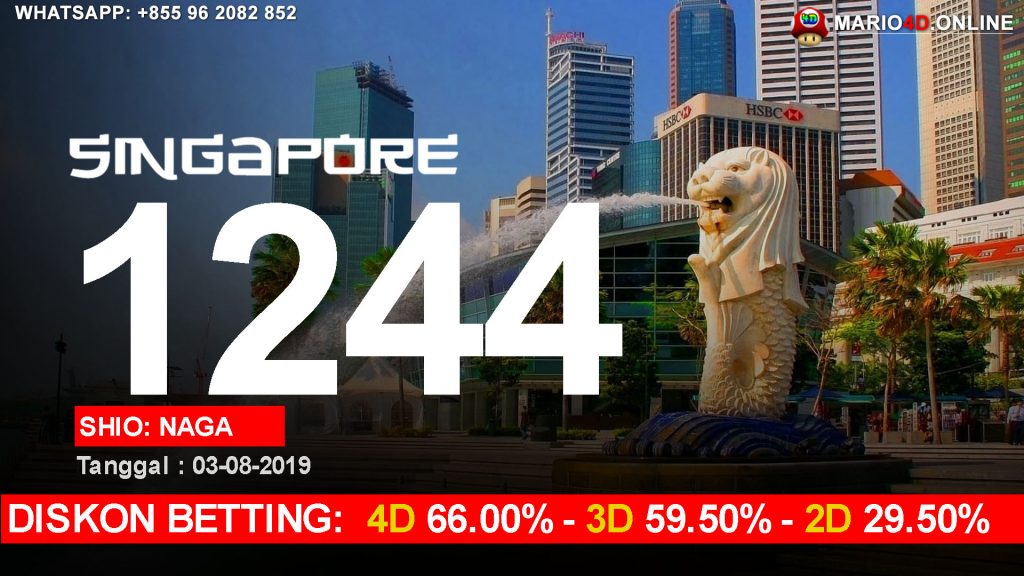 RESULT SINGAPORE POOLS 03 AGUSTUS 2019.