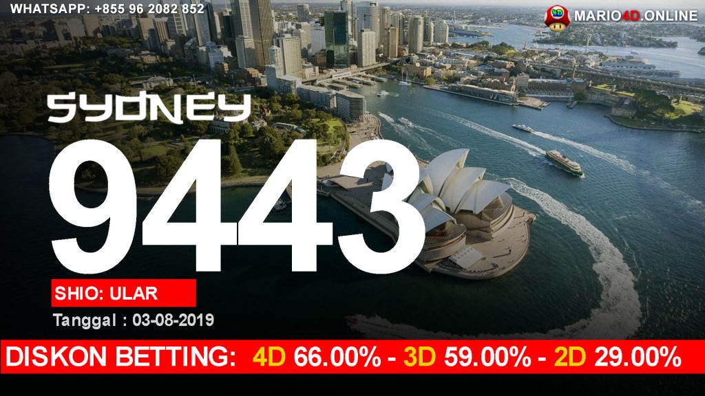 RESULT SYDNEY POOLS 03 AGUSTUS 2019