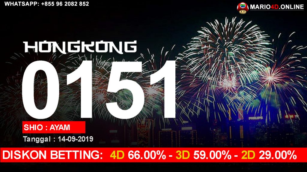 RESULT HONGKONG POOLS 14 SEPTEMBER 2019