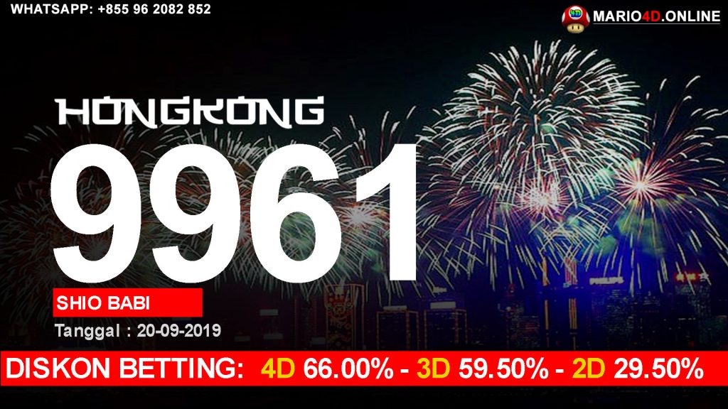 RESULT HONGKONG POOLS 20 SEPTEMBER 2019
