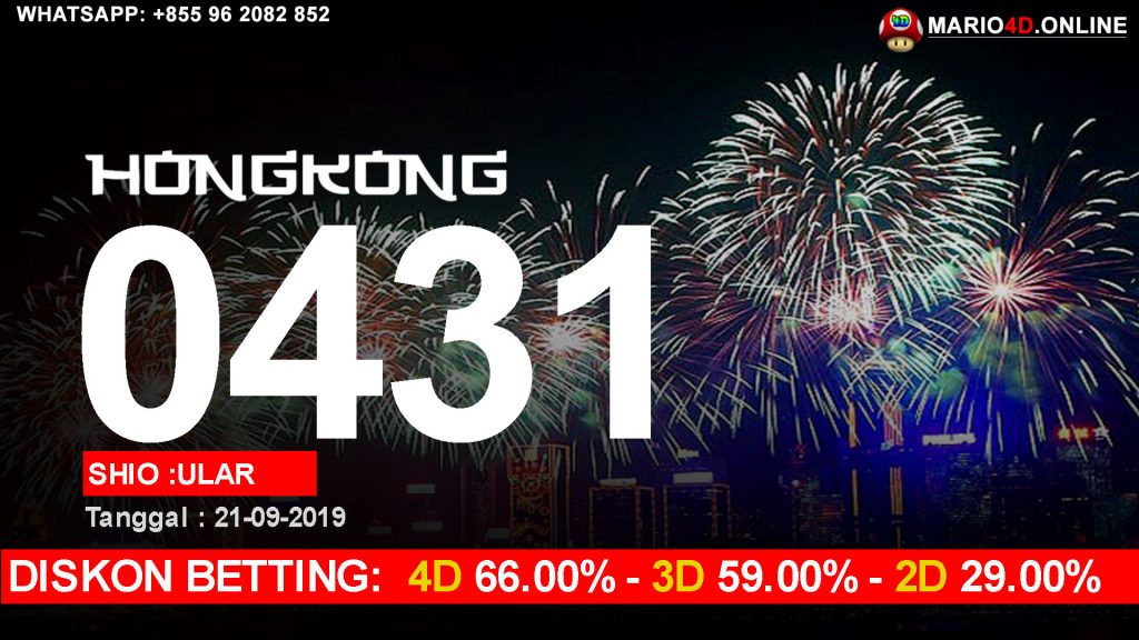 RESULT HONGKONG POOLS 21 SEPTEMBER 2019