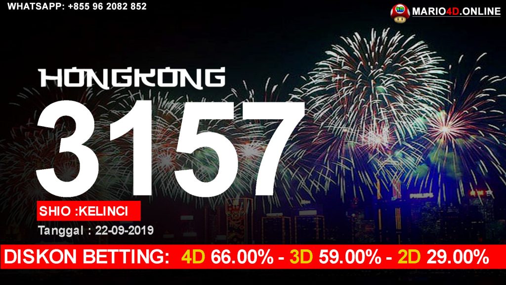 RESULT HONGKONG POOLS 22 SEPTEMBER 2019