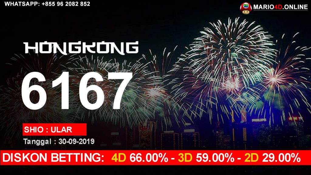 RESULT HONGKONG POOLS 30 SEPTEMBER 2019