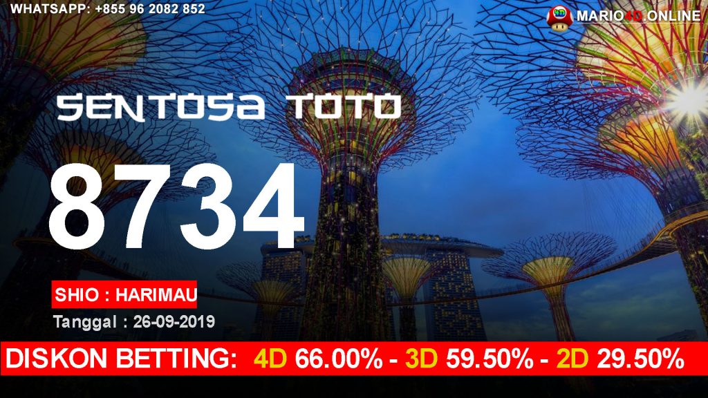 HASIL RESULT SENTOSA TOTO 26 SEPTEMBER 2019