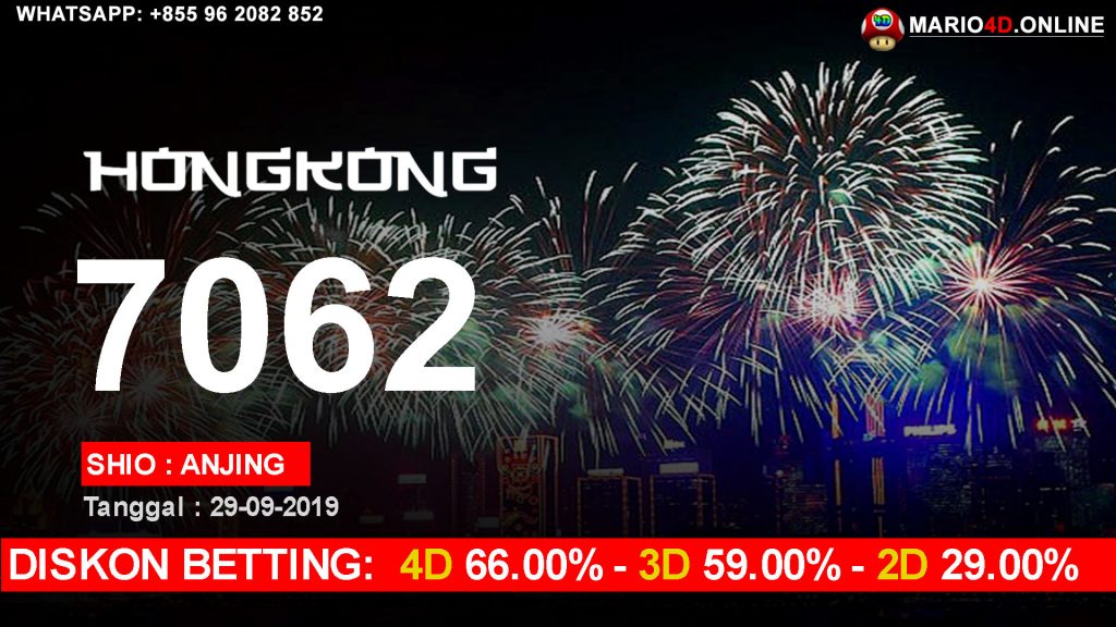 RESULT HONGKONG POOLS 30 SEPTEMBER 2019