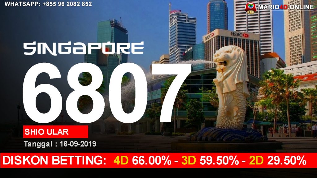 HASIL RESULT SINGAPORE POOLS 16 SEPTEMBER 2019