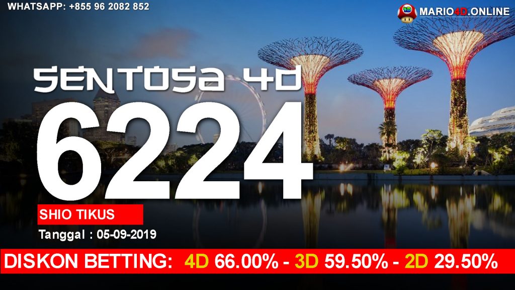 HASIL RESULT SENTOSA 4D 5 SEPTEMBER 2019