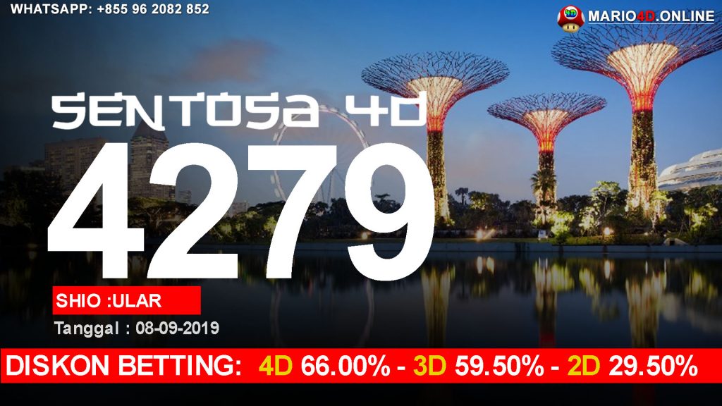 HASIL RESULT SENTOSA 4D 08 SEPTEMBER 2019