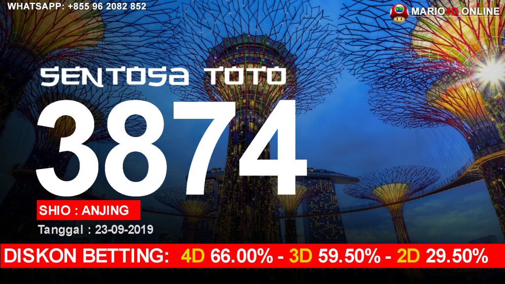 HASIL RESULT SENTOSA TOTO 23 SEPTEMBER 2019