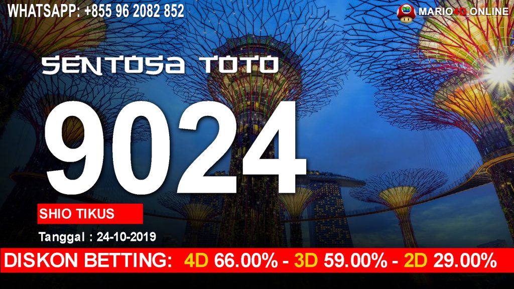 HASIL RESULT SENTOSA TOTO 24 OKTOBER 2019