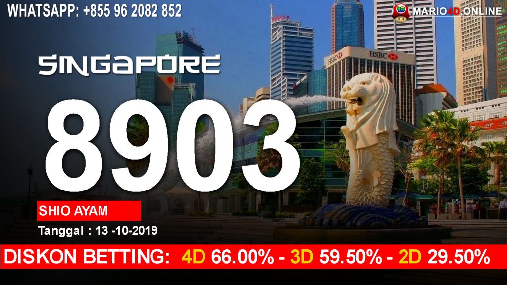 HASIL RESULT SINGAPORE POOLS 13 OKTOBER 2019