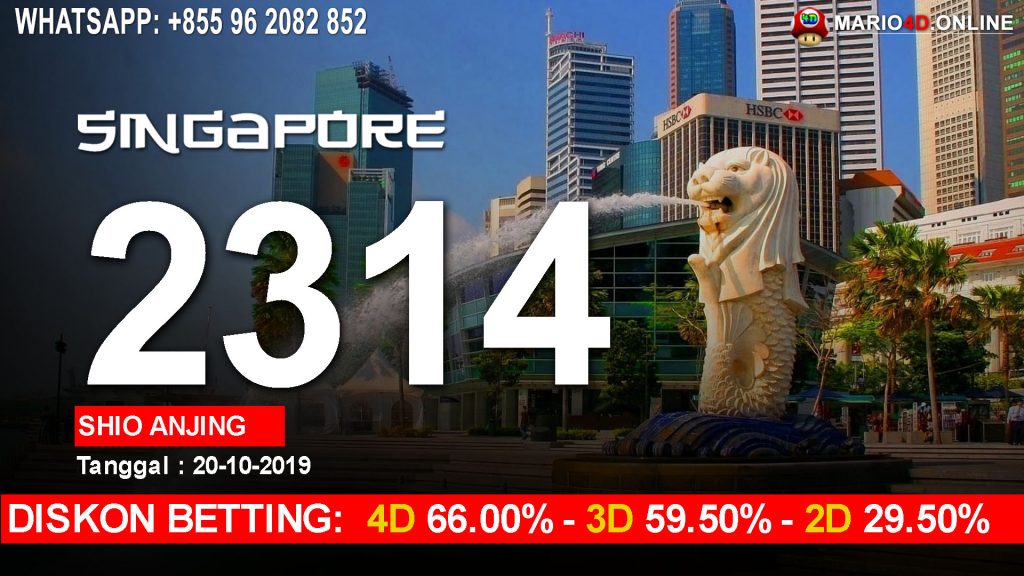 HASIL RESULT SINGAPORE POOLS 20 OKTOBER 2019