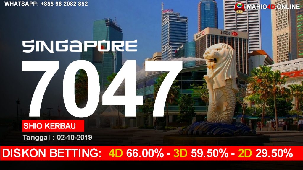 HASIL RESULT SINGAPORE POOLS 02 OKTOBER 2019