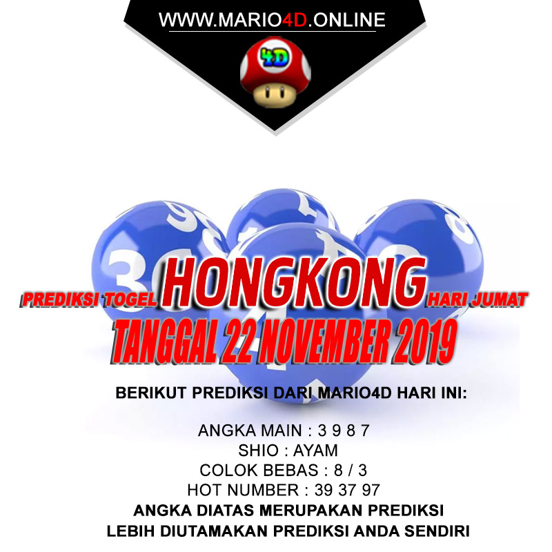 PREDIKSI HONGKONG POOLS 22 NOVEMBER 2019