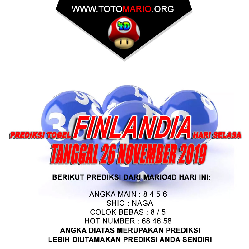 PREDIKSI FINLANDIA LOTTERY 26 NOVEMBER 2019