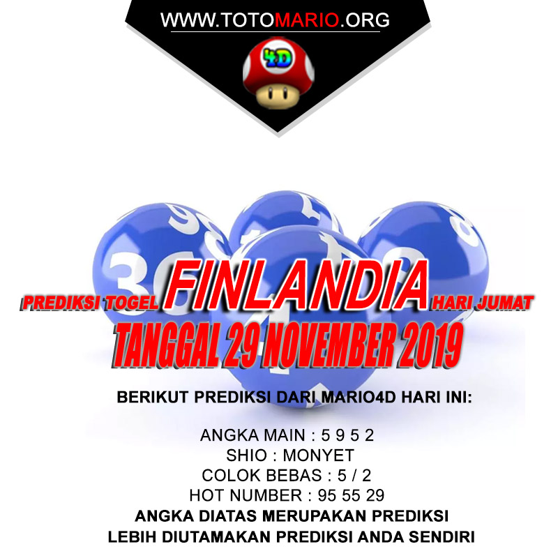 PREDIKSI FINLANDIA LOTTERY 29 NOVEMBER 2019