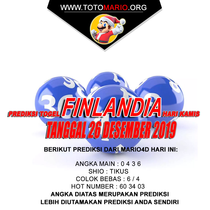 PREDIKSI FINLANDIA LOTTERY 26 DESEMBER 2019