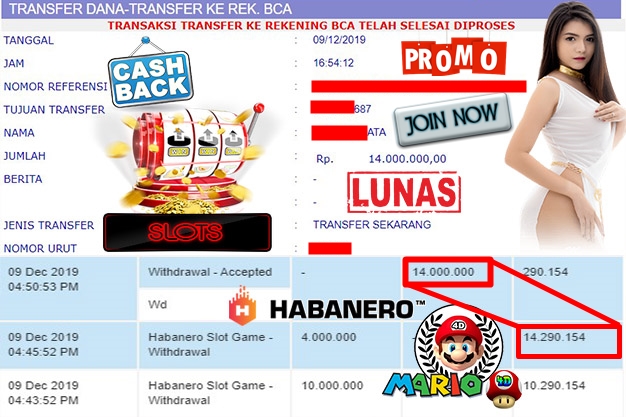 Member Jackpot HABANERO Slot Games di MARIO4D