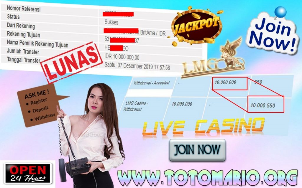 Member Menang 10 Juta Main Casino LMG Casino di MARIO4D