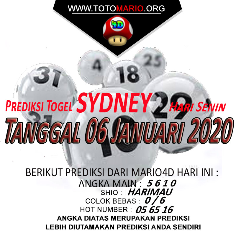 PREDIKSI SYDNEY POOLS 06 JANUARI 2020