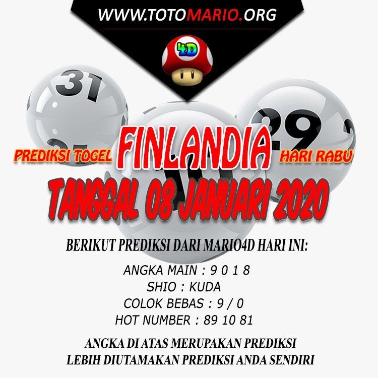 PREDIKSI FINLANDIA LOTTERY 08 JANUARI 2020