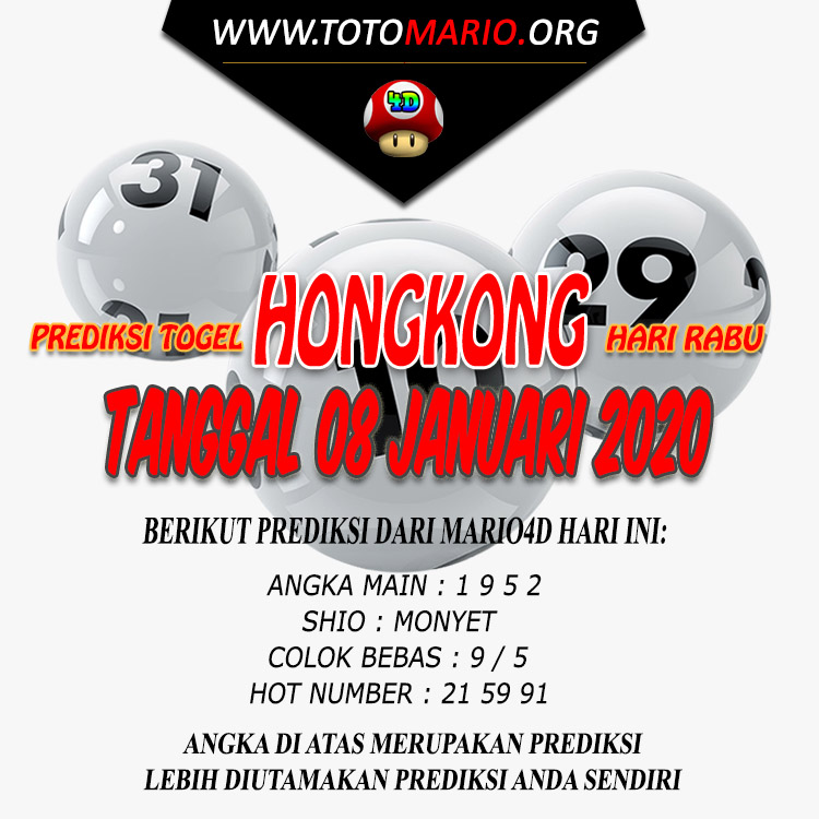 PREDIKSI HONGKONG POOLS 08 JANUARI 2020
