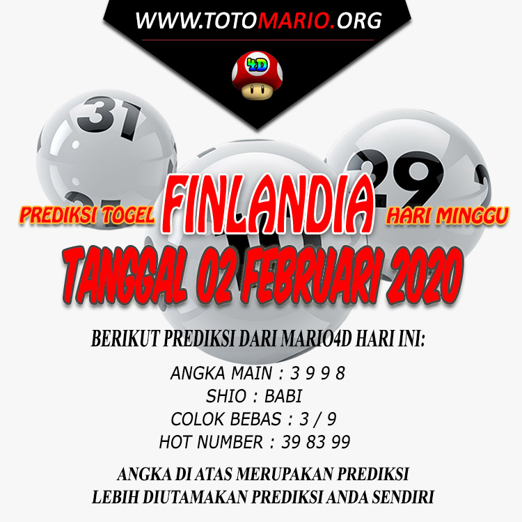 PREDIKSI FINLANDIA LOTTERY 02 FEBRUARI 2020