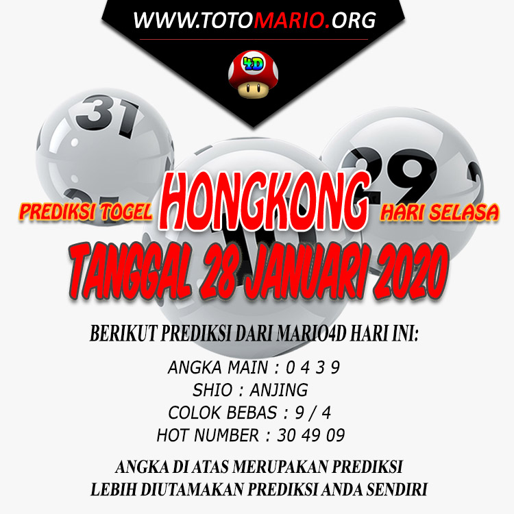 PREDIKSI HONGKONG POOLS 28 JANUARI 2020