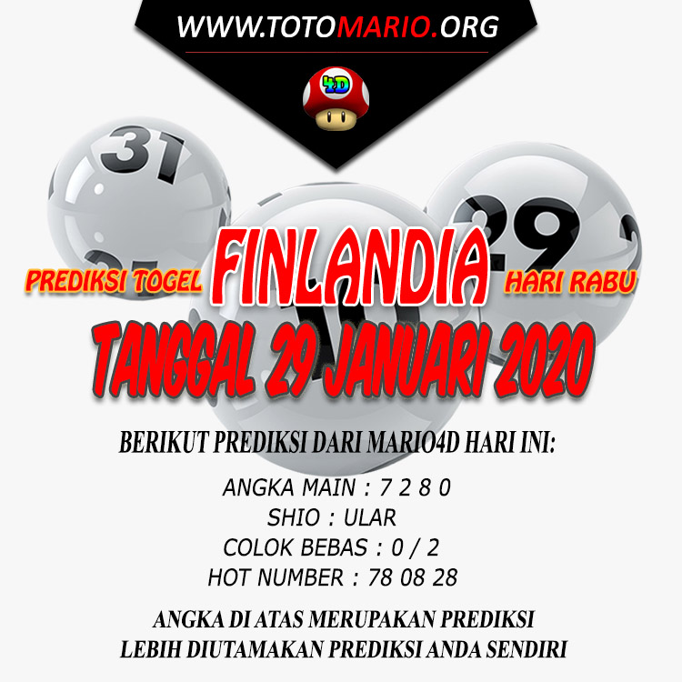 PREDIKSI FINLANDIA LOTTERY 29 JANUARI 2020