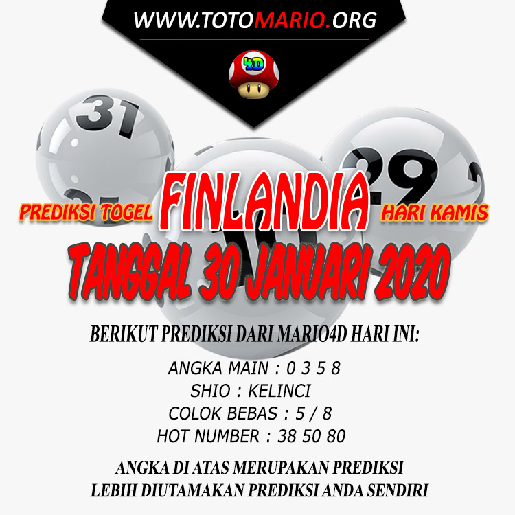 PREDIKSI FINLANDIA LOTTERY 30 JANUARI 2020