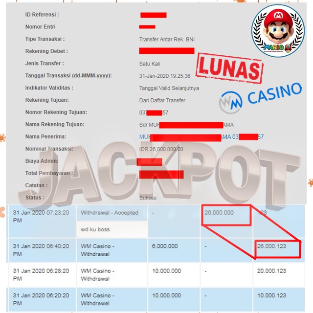 Member Jackpot 26Juta Main WM Casino di MARIO4D