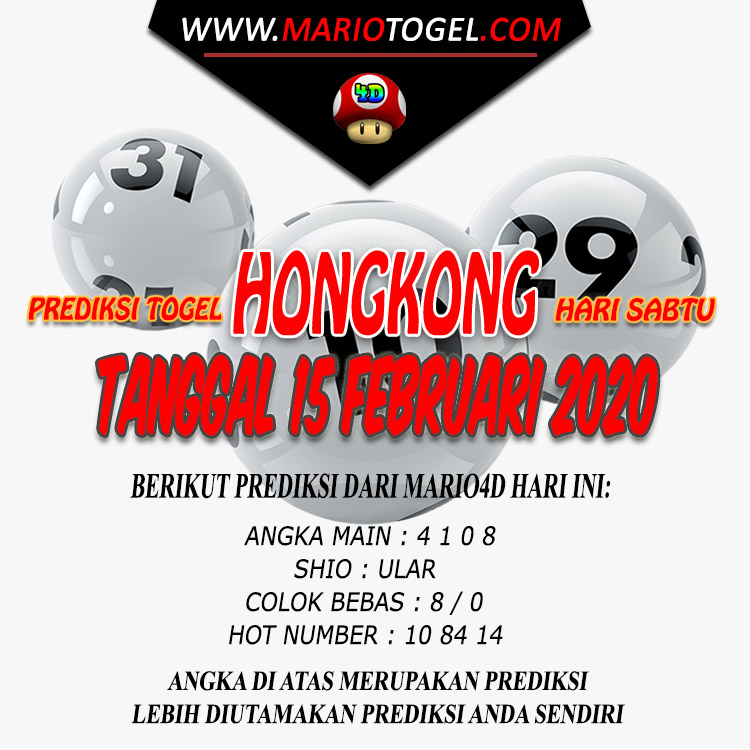 PREDIKSI HONGKONG POOLS 15 FEBRUARI 2020