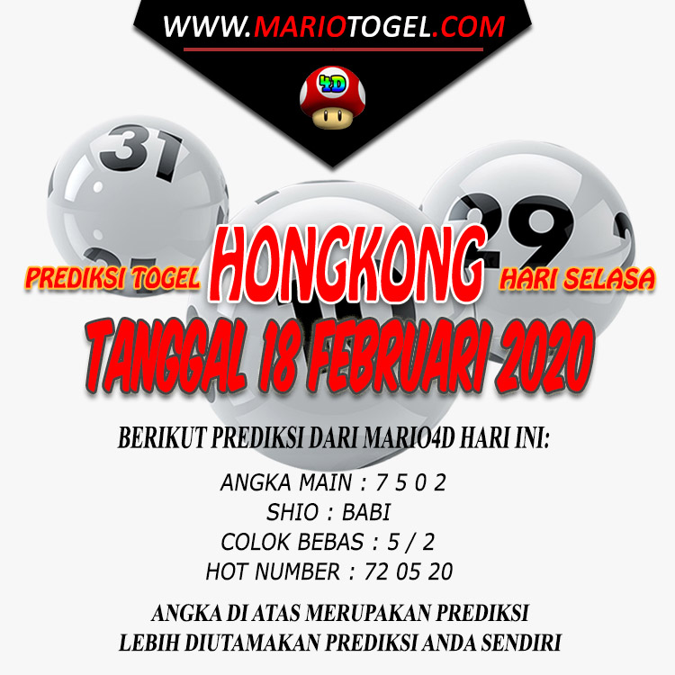 PREDIKSI HONGKONG POOLS 18 FEBRUARI 2020