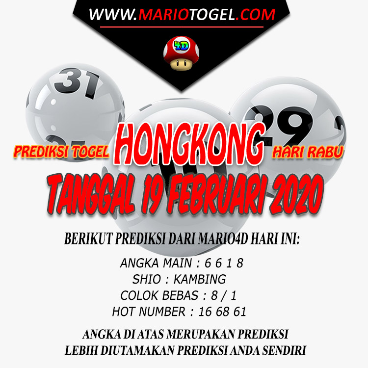 PREDIKSI HONGKONG POOLS 19 FEBRUARI 2020